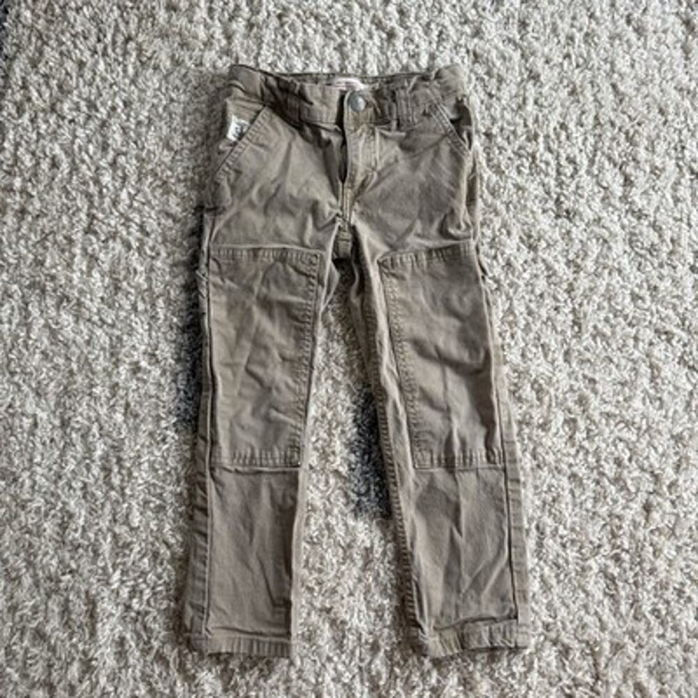 Levis 502 Kids Boys Size 5t Regular Khaki Taper Carpenter Utility Stretch Pants